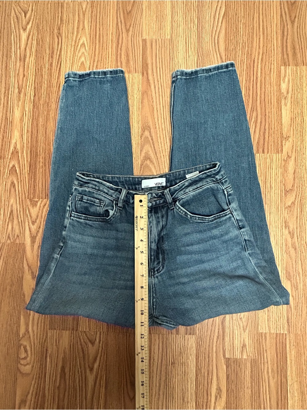 VERVET Women's High Rise Straight Leg Jeans Medium Wash Stretch Denim Size 28 - Picture 6 of 11